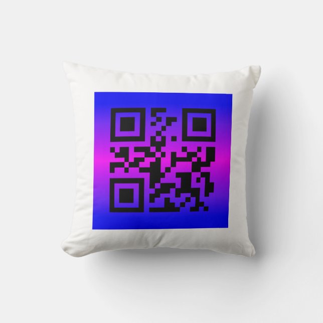 QR Code® Gezegde: HAPPY BIRTHDAY Kussen (Voorkant)