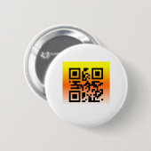 QR Code® Gezegde: HAPPY HALLOEEN Ronde Button 5,7 Cm (Voorkant /achterkant)