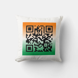QR Code® Gezegde: HAPPY ST. PATRICK'S DAG Kussen