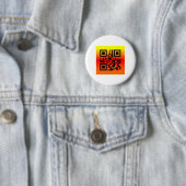 QR Code® Gezegde: HAPPY THANKSGIVING Ronde Button 5,7 Cm (In situ)