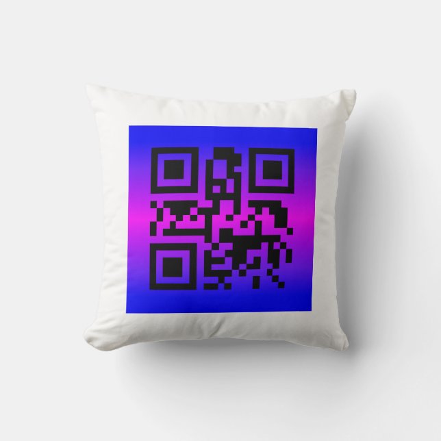 QR Code® Gezegde: HET IS EEN BOY Kussen (Voorkant)