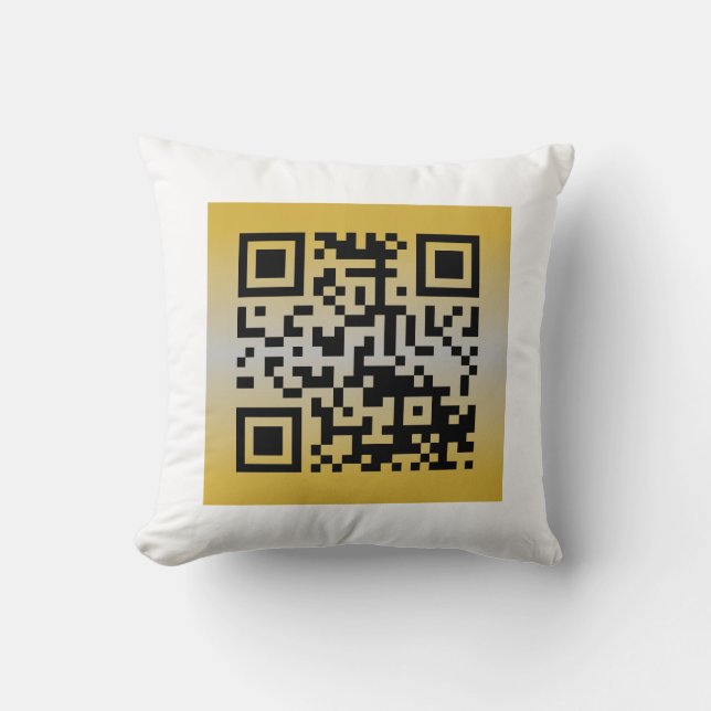 QR Code® Gezegde: HET NIEUWE JAAR VAN HET BEVEL Kussen (Voorkant)