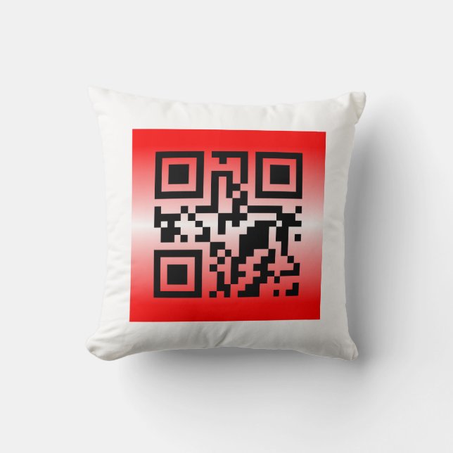 QR Code® Gezegde: Ik hou van je Kussen (Voorkant)