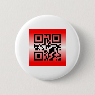 QR Code® Gezegde: Ik hou van je Ronde Button 5,7 Cm