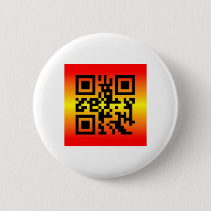 QR Code® Gezegde: IK MIST JE Ronde Button 5,7 Cm