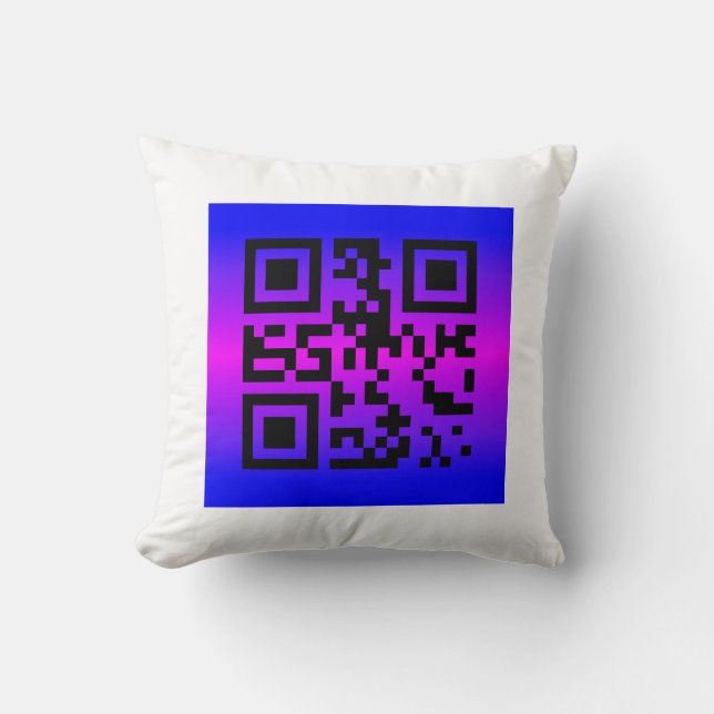 QR Code® Gezegde: IT IS EEN MEISJE Kussen (Voorkant)
