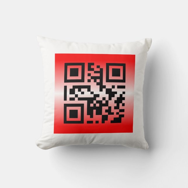 QR Code® Gezegde: JE WORDT GELATEN Kussen (Voorkant)