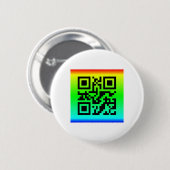 QR Code® Gezegde: SMILE Ronde Button 5,7 Cm (Voorkant /achterkant)