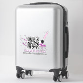 QR Code Gezichtsschilder Bedrijfsnaam Auto Sticker (Koffer)