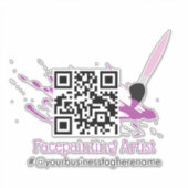 QR Code Gezichtsschilder Bedrijfsnaam Auto Sticker (Voorkant)