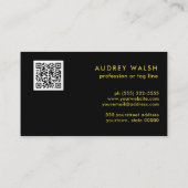 QR CODE Glam Glitter Blush leopard print Luxe Visitekaartje (Achterkant)