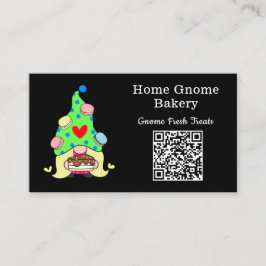 QR Code Gnome Hometown Bakery Black Visitekaartje