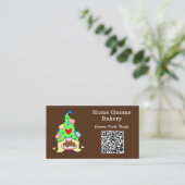 QR-code Gnome Hometown Bakery Chocolade Brown Visitekaartje (Staand voorkant)