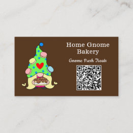 QR-code Gnome Hometown Bakery Chocolade Brown Visitekaartje