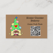 QR Code Gnome Hometown Bakery Light Brown Visitekaartje (Voorkant)