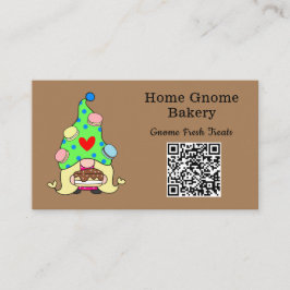 QR Code Gnome Hometown Bakery Light Brown Visitekaartje