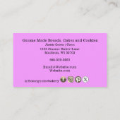 QR Code Gnome Hometown Bakery Light Paars Visitekaartje (Achterkant)