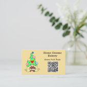 QR Code Gnome Hometown Bakery Light Yellow Visitekaartje (Staand voorkant)