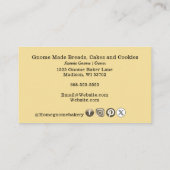 QR Code Gnome Hometown Bakery Light Yellow Visitekaartje (Achterkant)