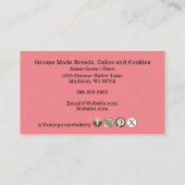 QR Code gnome Hometown Bakery Roze Visitekaartje (Achterkant)