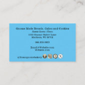 QR-code Gnome Hometown Bakery Sky Blue Visitekaartje (Achterkant)