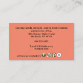 QR Code Gnome Hometown Bakery Zalmkleurige kleurst Visitekaartje (Achterkant)