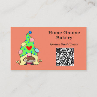 QR Code Gnome Hometown Bakery Zalmkleurige kleurst Visitekaartje