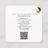 *~* QR-code GODDESS-vrouw op maan media Vierkante Visitekaartje (Achterkant)