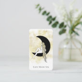 *~* QR-code GODDESS Woman op maan-Celsius Visitekaartje (Staand voorkant)