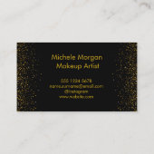 QR-code Gold Black Monogram Golden Glitter Sparkle Visitekaartje (Achterkant)