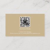 QR-code Gold Brush Makeup kunstenaar modern wit Visitekaartje (Achterkant)