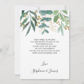 QR Code Gold Eucalyptus Berries Weddenschap Kaart (Achterkant)