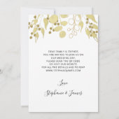 QR Code Gold Foliage Weddenschap Kaart (Achterkant)