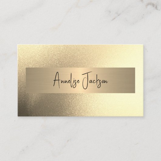 QR CODE Gold glitter modern make-up artiest Visitekaartje (Voorkant)