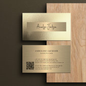 QR CODE Gold glitter modern make-up artiest Visitekaartje