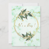 QR-code Gold Marble Baby Shower Uitnodiging (Achterkant)