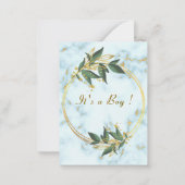 QR-code Gold Marble Baby Shower Uitnodiging (Achterkant)