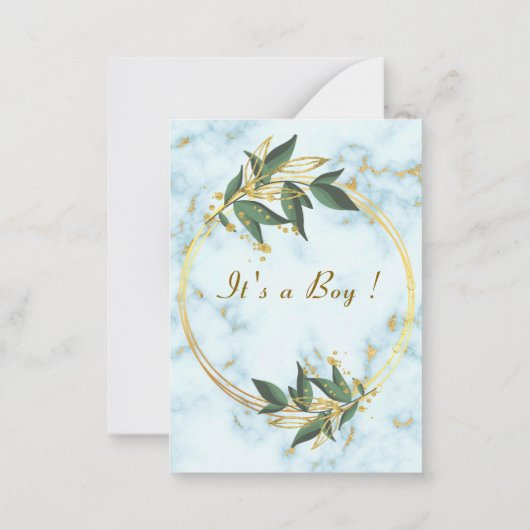 QR-code Gold Marble Baby Shower Uitnodiging (Achterkant)