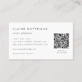 QR-code Gold Modern Fringe Visitekaartje (Achterkant)