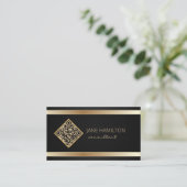 QR Code Gold Modern Profile Visitekaartje (Staand voorkant)
