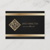 QR-code Gold Moderne consultant Visitekaartje (Voorkant)