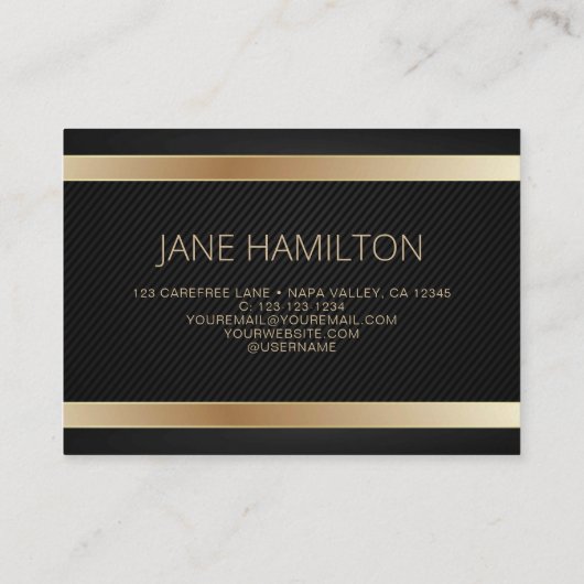 QR-code Gold Moderne consultant Visitekaartje (Achterkant)