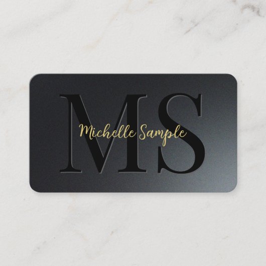 QR Code Gold Tekstnaam Afgeronde hoek Luxe Visitekaartje (Voorkant)