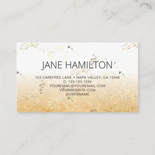 QR Code Gold Texture Visitekaartje (Achterkant)