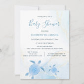 QR-code Gold Turtles | Jongen Baby shower Kaart (Voorkant)