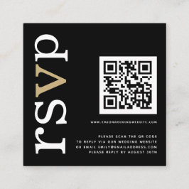 QR-code Gold White Text Black Weddenschap Online R Informatiekaartje