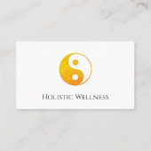 QR-code Gold Yin Yang Symbool Healing Wellness Visitekaartje (Voorkant)