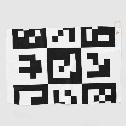 qr-code golfhanddoek (Horizontaal)