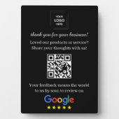 QR Code Google Review Easel Display Stijl Fotoplaat (voorkant)