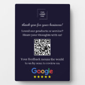 QR Code Google Review Easel Display Stijl Fotoplaat (voorkant)
